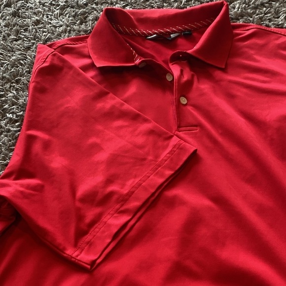 Walter Hagen Red Short Sleeve Collar Shirt Size Large - Picture 6 of 11